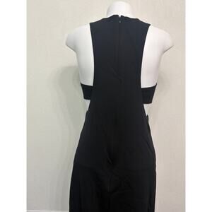 Askari Brooklyn Detail Black Lined Back Cut Out Maxi Dress Size Medium